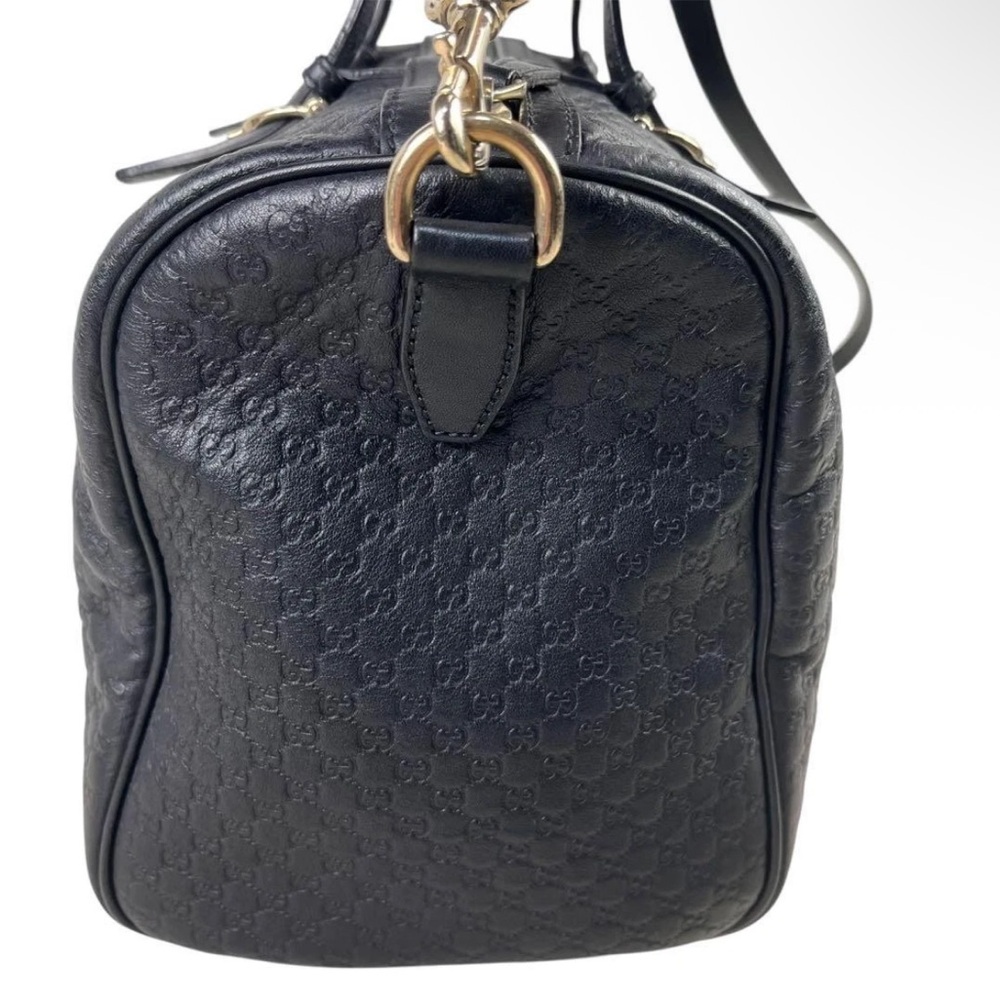 Gucci Black Leather Monogram Bag - Picture 4 of 13